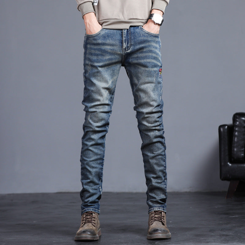 RetroStitch – Recht of relaxed fit Jeans