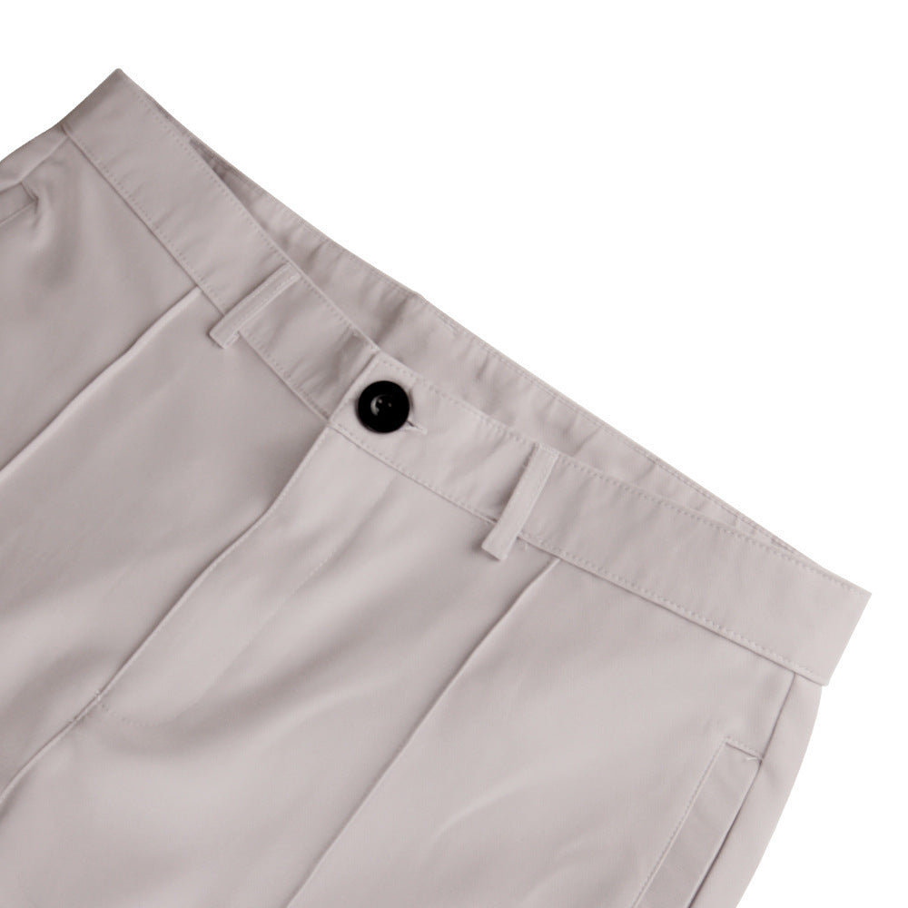 DoubleLine – Casual Broek met Vouwplooi