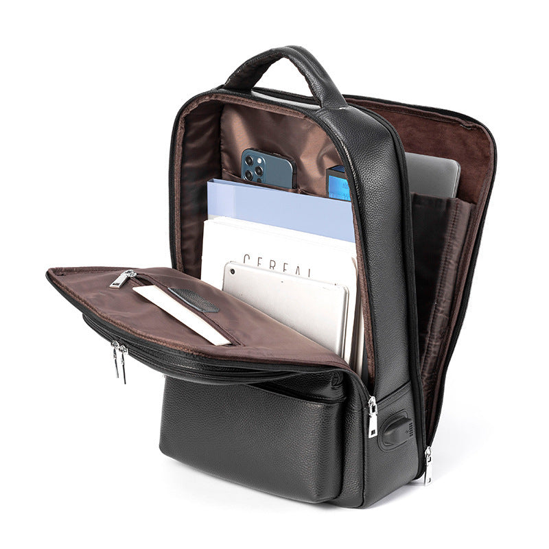 SmartCarry – Stylish Leather Backpack