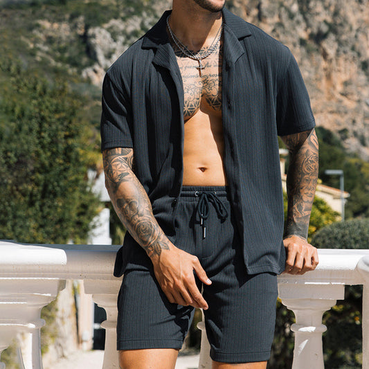 CoastalSet – Summer 2-piece Men's Outfit with Shirt and Shorts