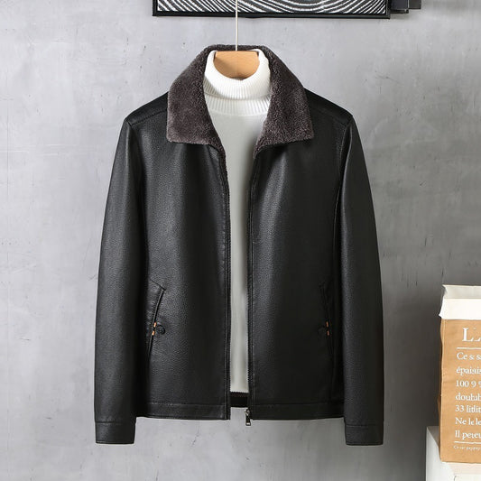 ReverStyle – Men's Lined Leather Jacket