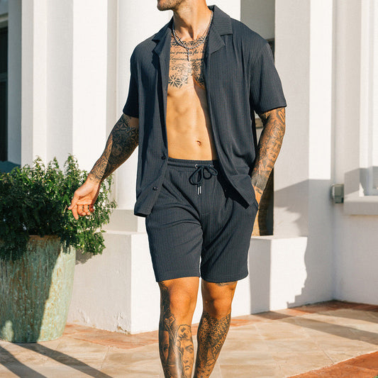 CoastalSet – Summer 2-piece Men's Outfit with Shirt and Shorts