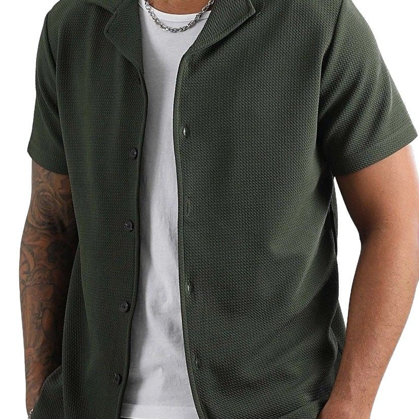 BreezeStyle - Cardigan Shirt and Shorts