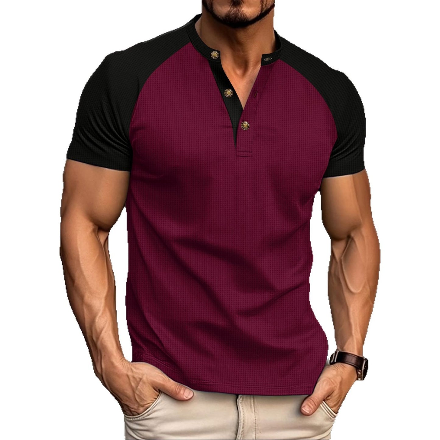 DailyFlex - Slim en Comfortabel Waffle Tee