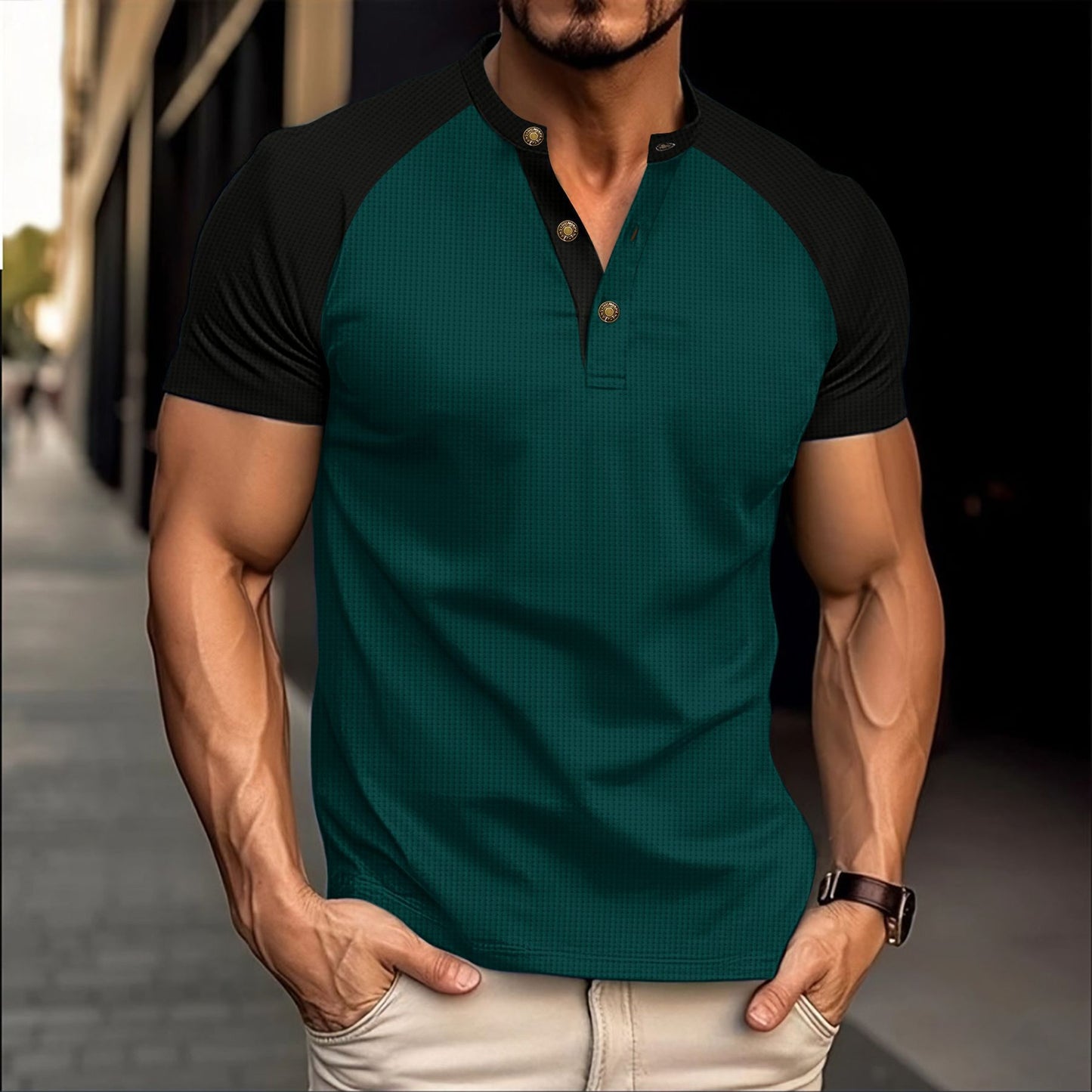 DailyFlex - Slim en Comfortabel Waffle Tee