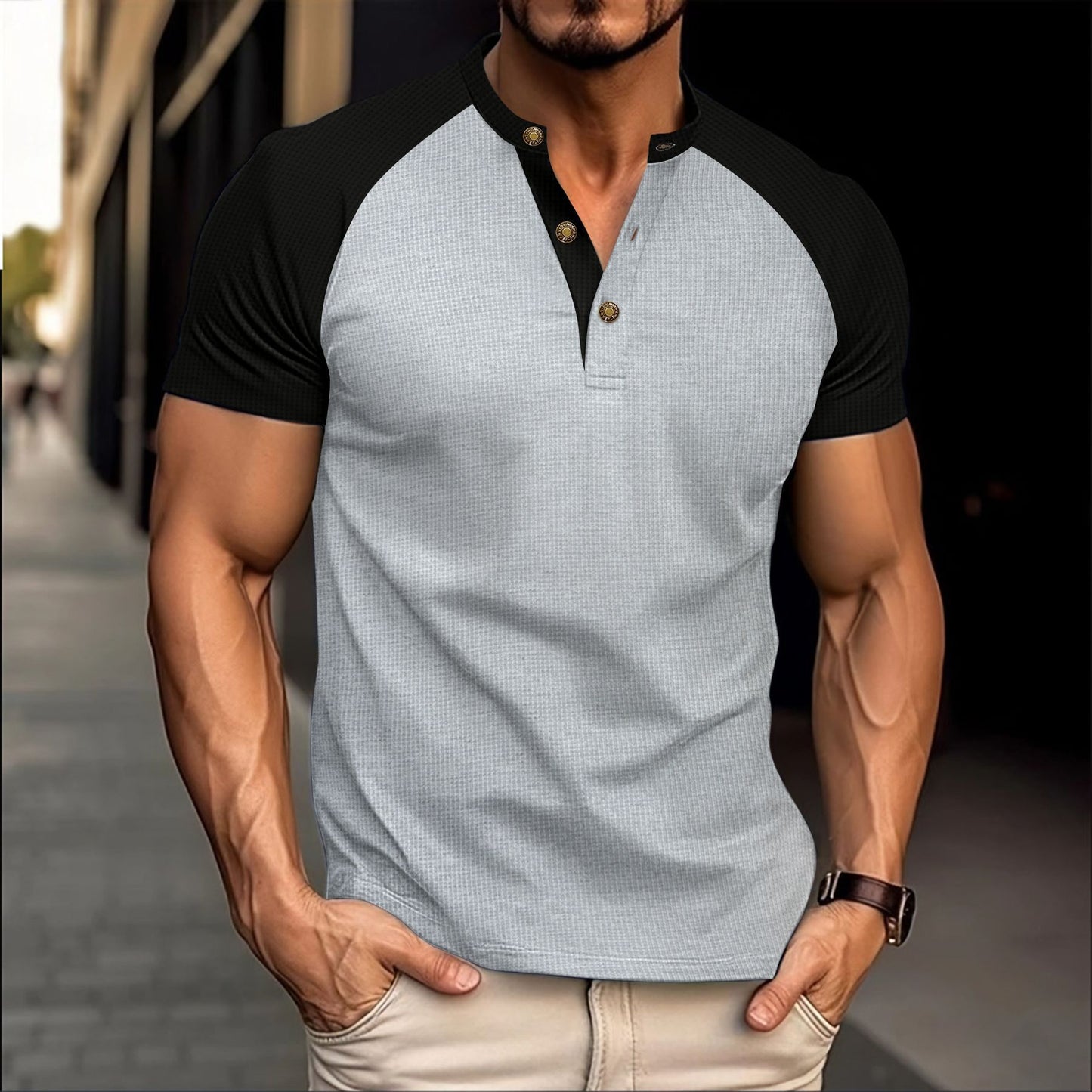 DailyFlex - Slim en Comfortabel Waffle Tee