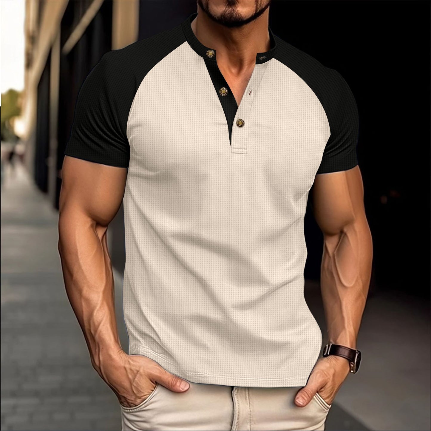 DailyFlex - Slim en Comfortabel Waffle Tee